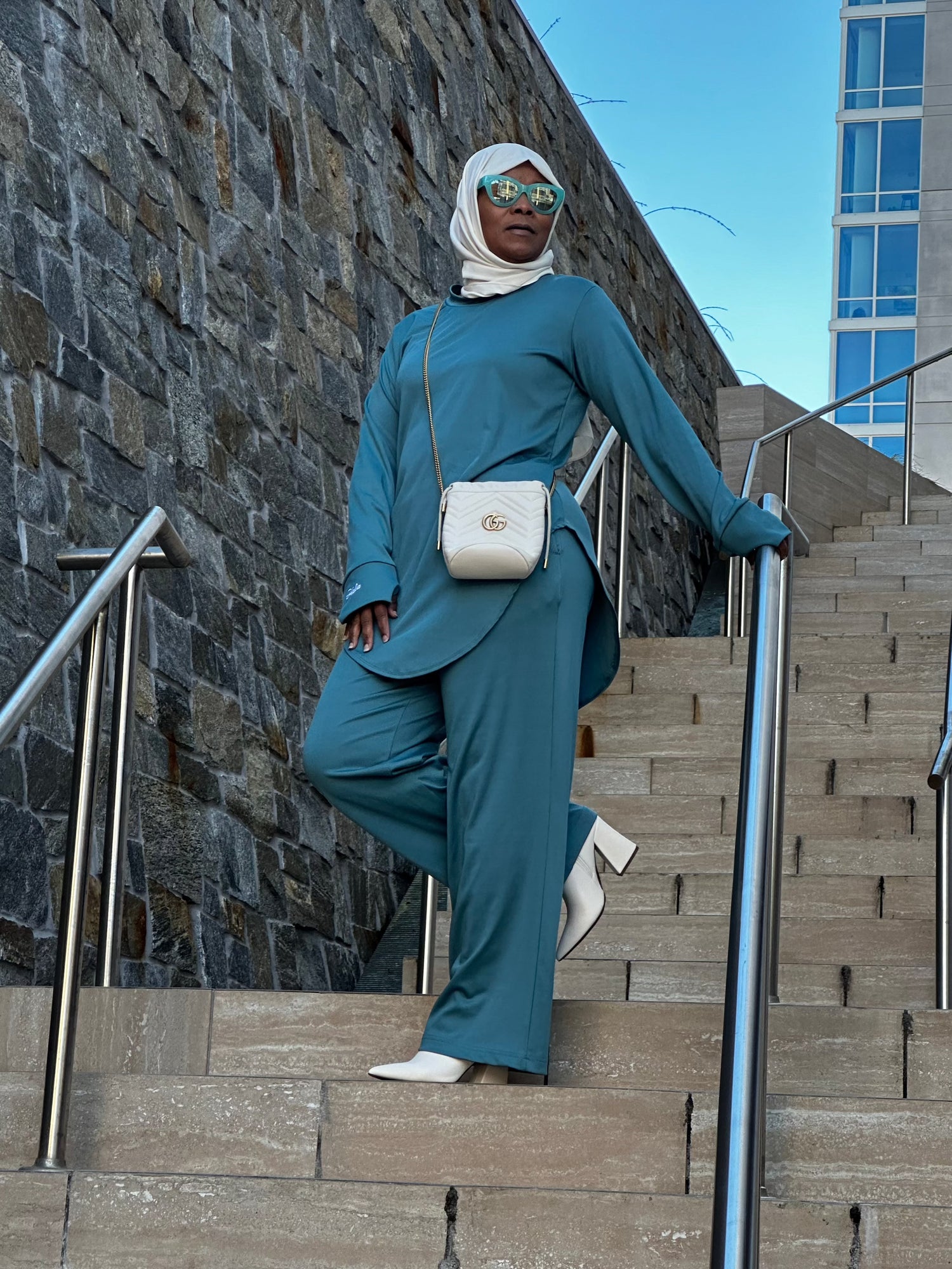 Hafsa Versatile Icy Blue Modest Set